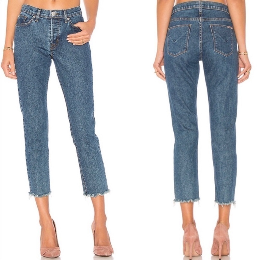 Hudson Riley Luxe Crop Raw Hem Jeans size 25